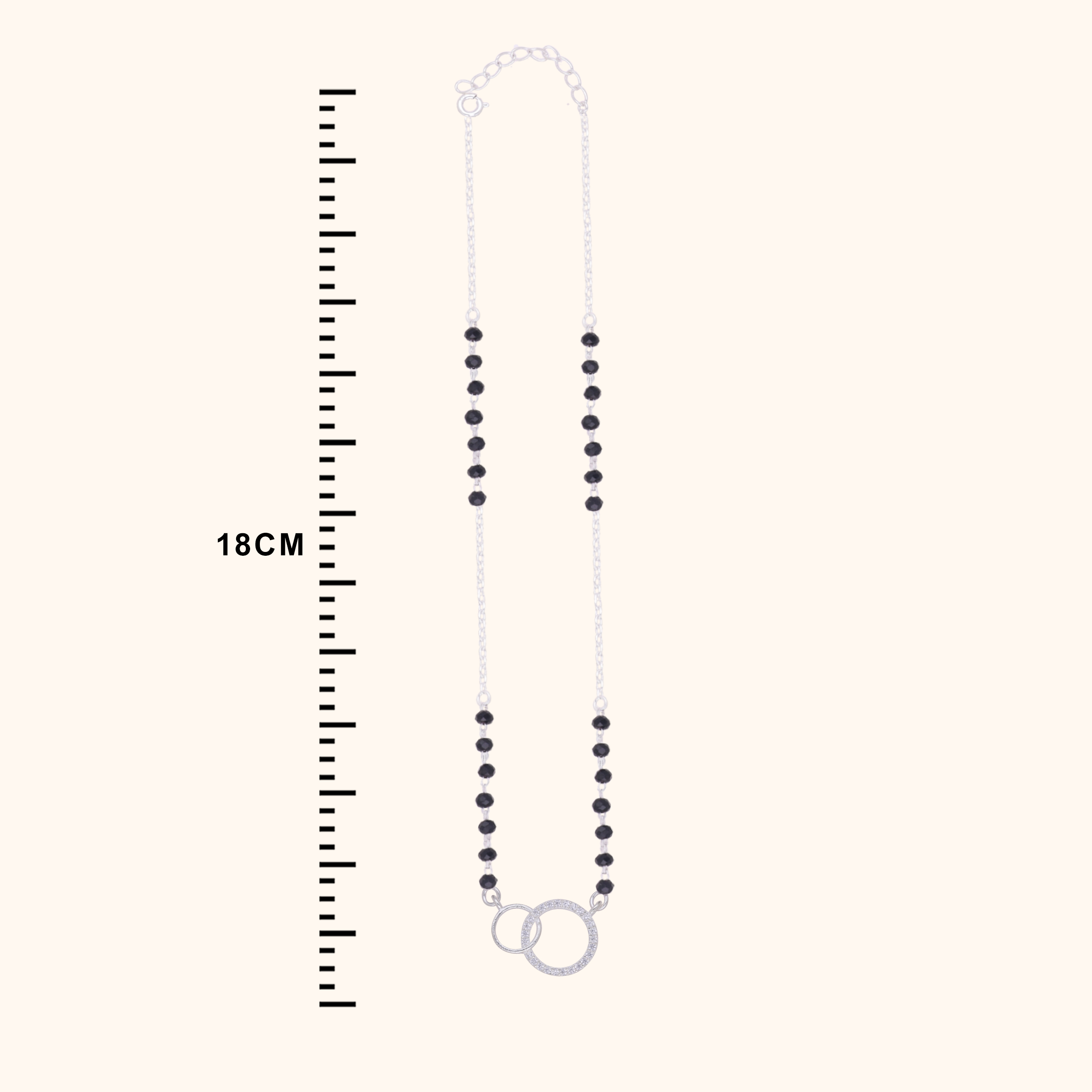 Radiant Silver Stone Mangalsutra Style