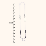 Radiant Silver Stone Mangalsutra Style