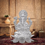 925 Silver Solid Kamal Ganesh idol