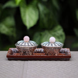 Antique 925 silver dry fruit tray set