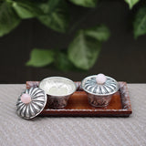 Antique 925 silver dry fruit tray set