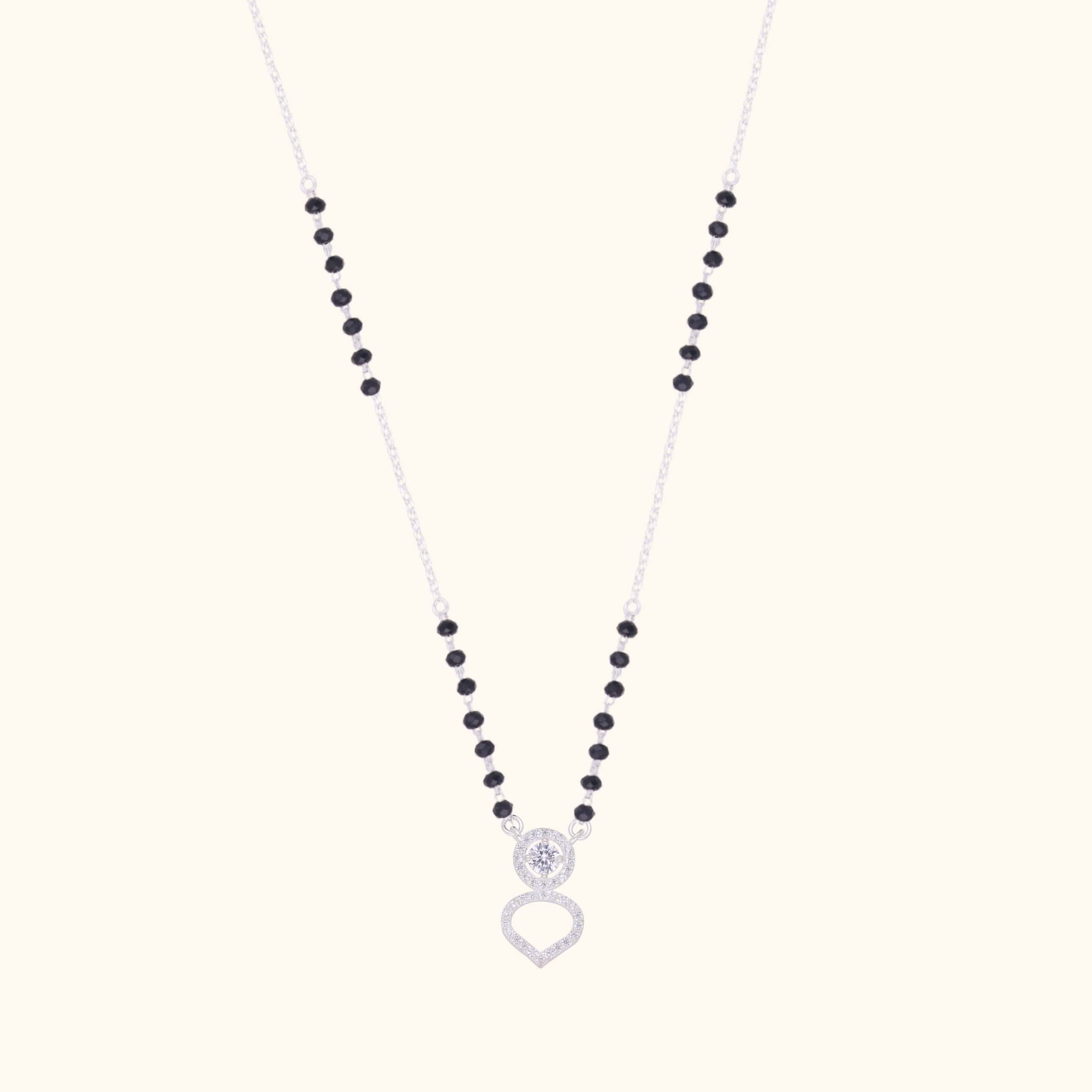 Timeless Silver Stone Mangalsutra Piece