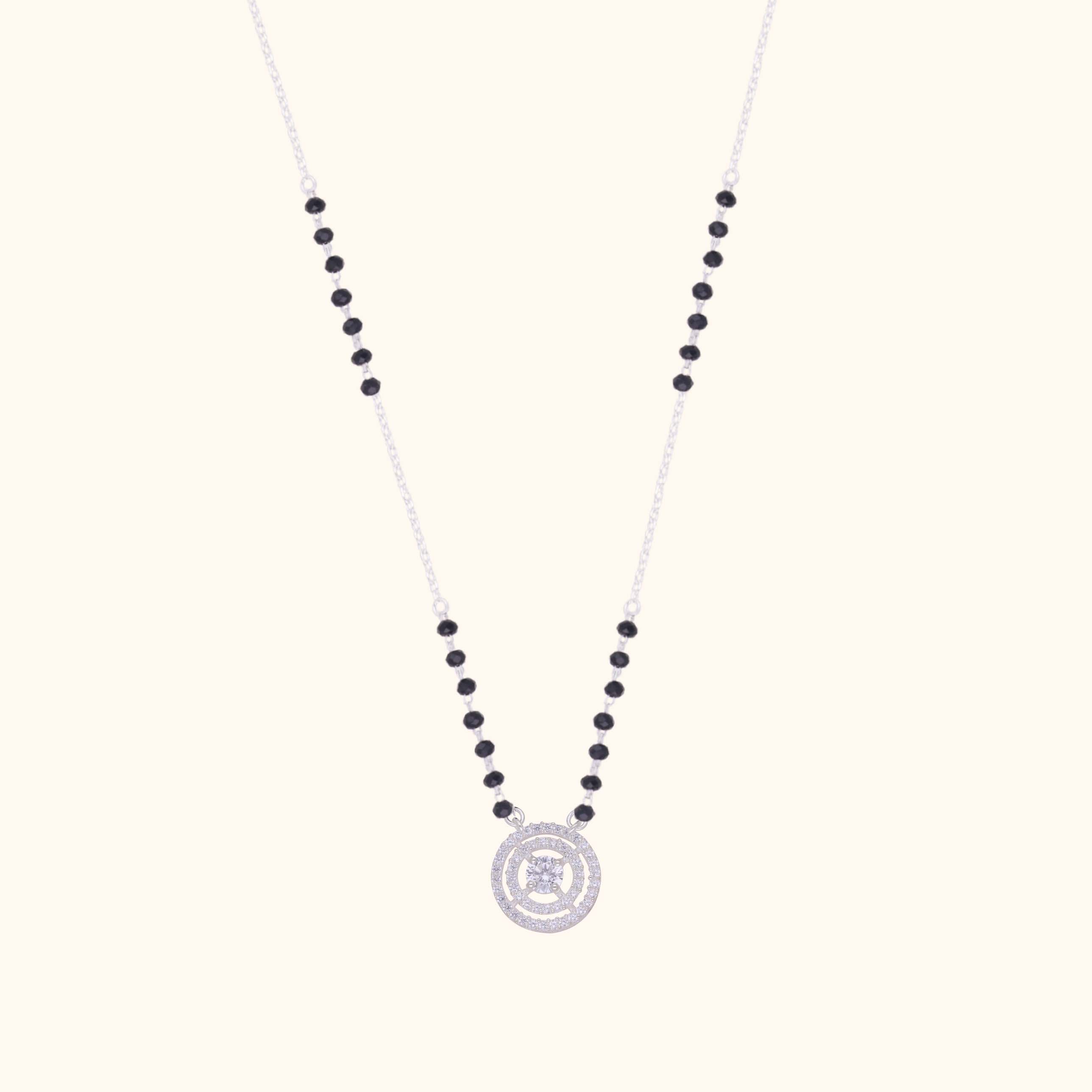 Minimalist Silver Stone Mangalsutra