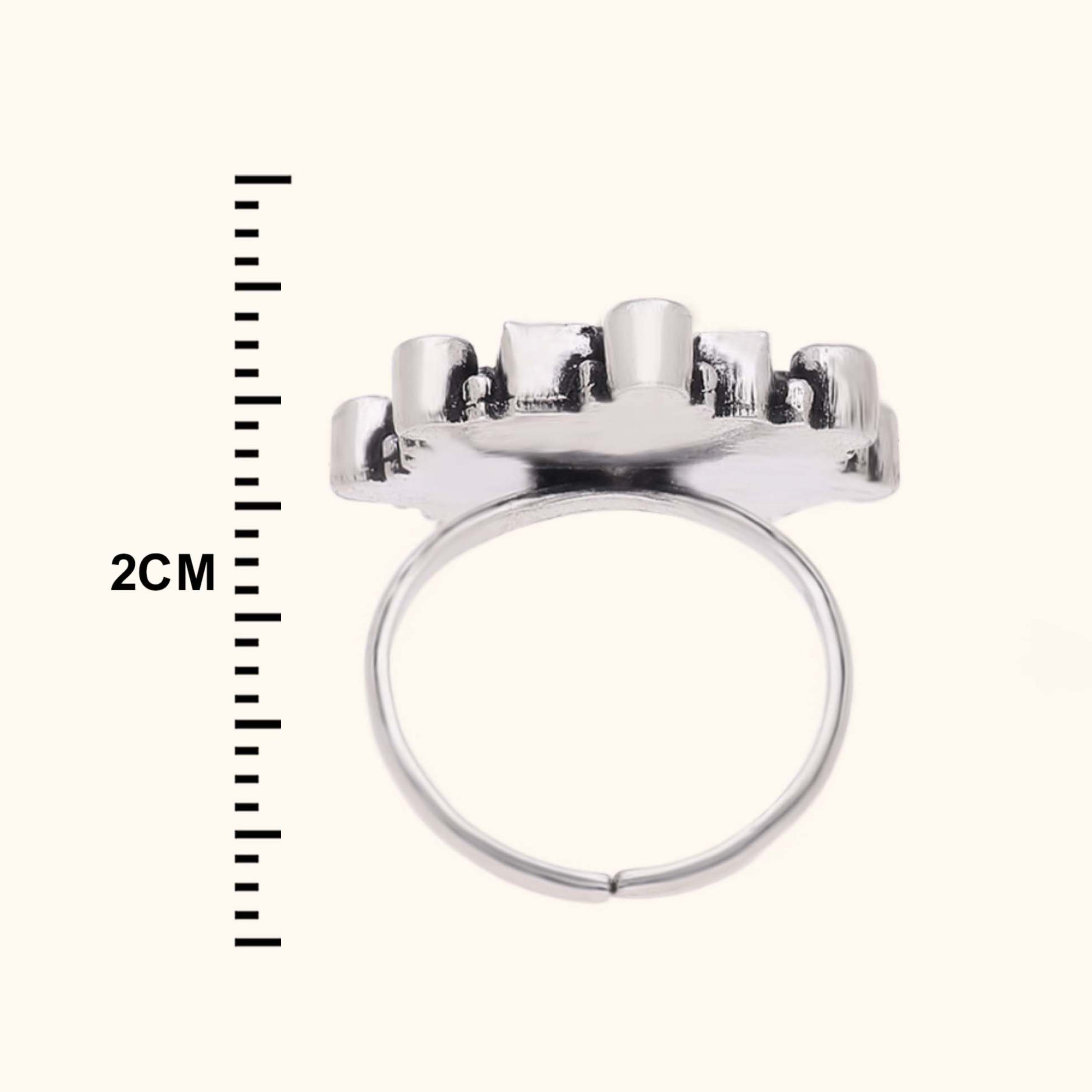 Charming 925 Silver Toe Ring with Pink & White Stones