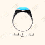 Silver Men's Ring with Gemstone