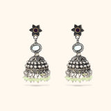 White Stone 925 Silver Jumkas For Womens