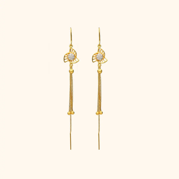 Exquisite Sui Dhaga Earrings with 22KT Gold RANKA JEWELLERS