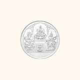 Silver Ganesh Lakshmi Saraswati Coin 100g