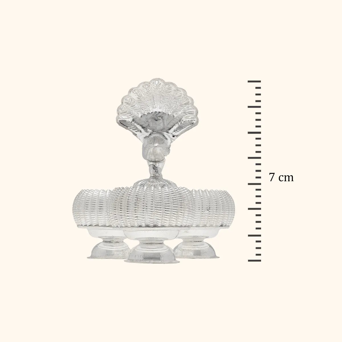 Peacock Motif Silver Karanda