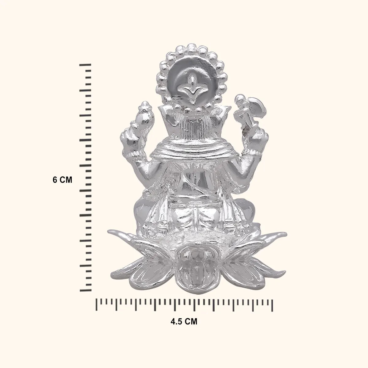 925 Silver Solid Kamal Ganesh idol