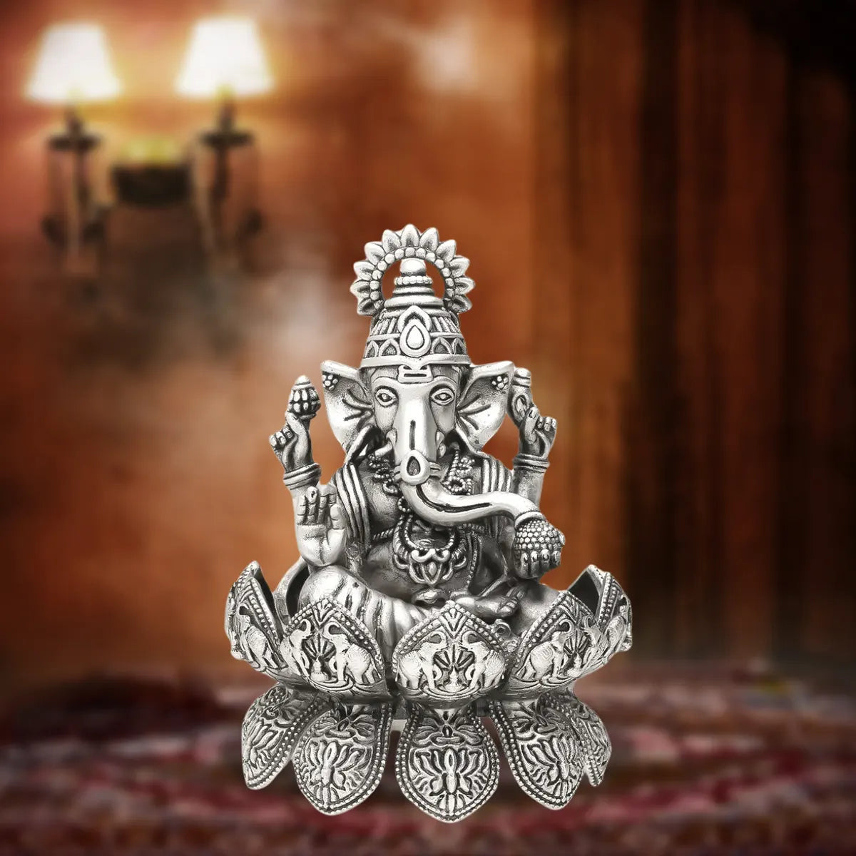 Ganpati Bappa - Antique Silver Idol