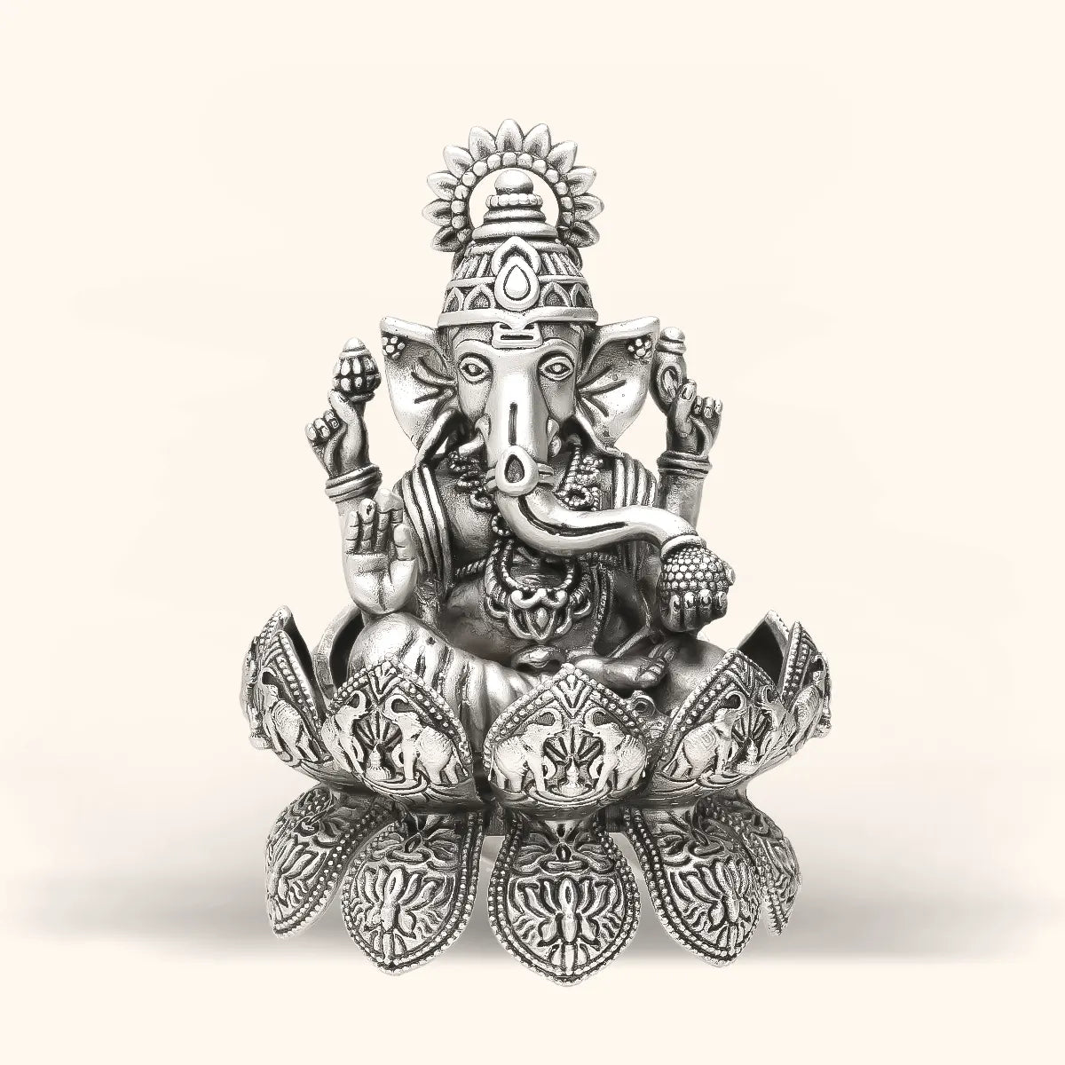 Ganpati Bappa - Antique Silver Idol