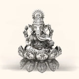 Ganpati Bappa - Antique Silver Idol