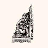 Antique 925 Silver Idol - Vighnaharta Ganesh with Rhodium and Lacquer Coating for Anti-tarnish.