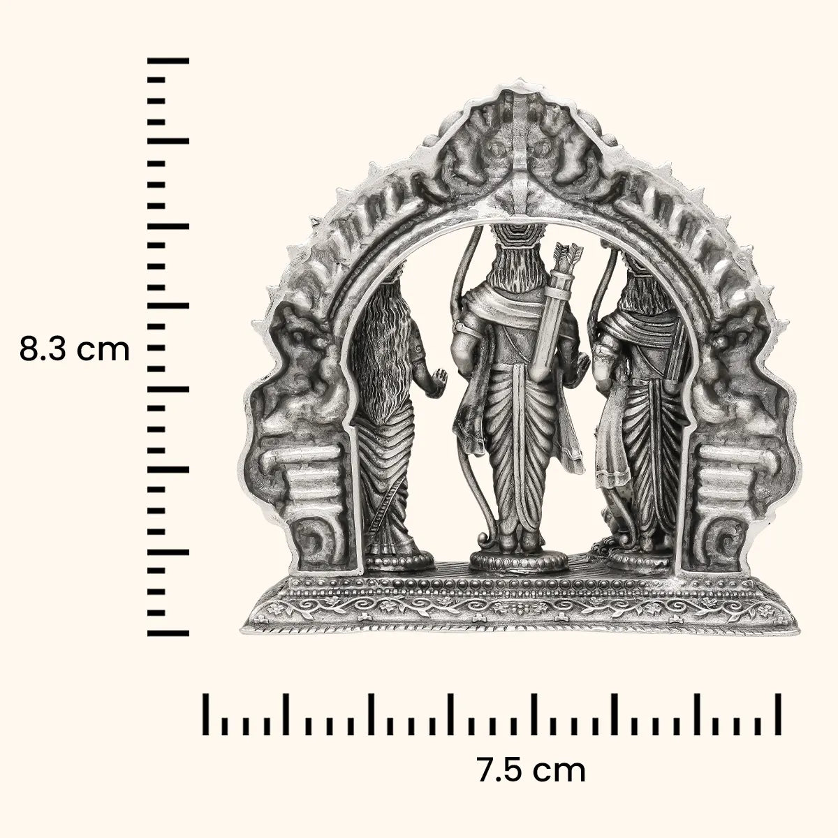 925 Ram Darbar - Antique Silver Idol 172 gms