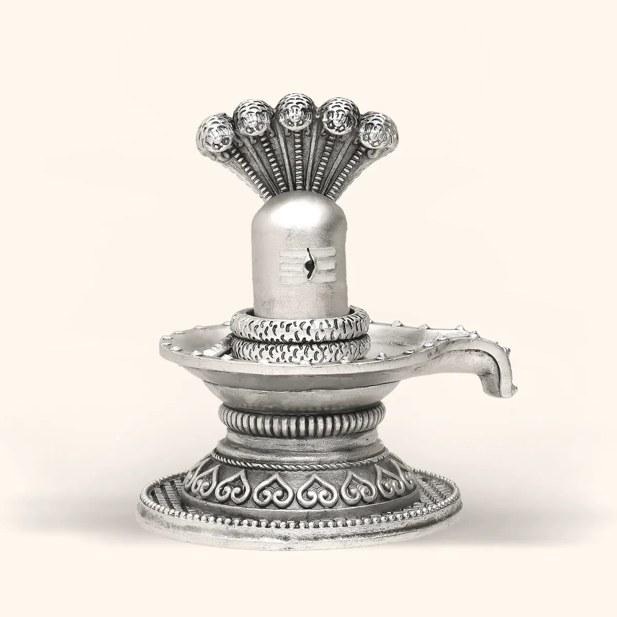 Shivling & Sheshnag - Antique Silver Idol
