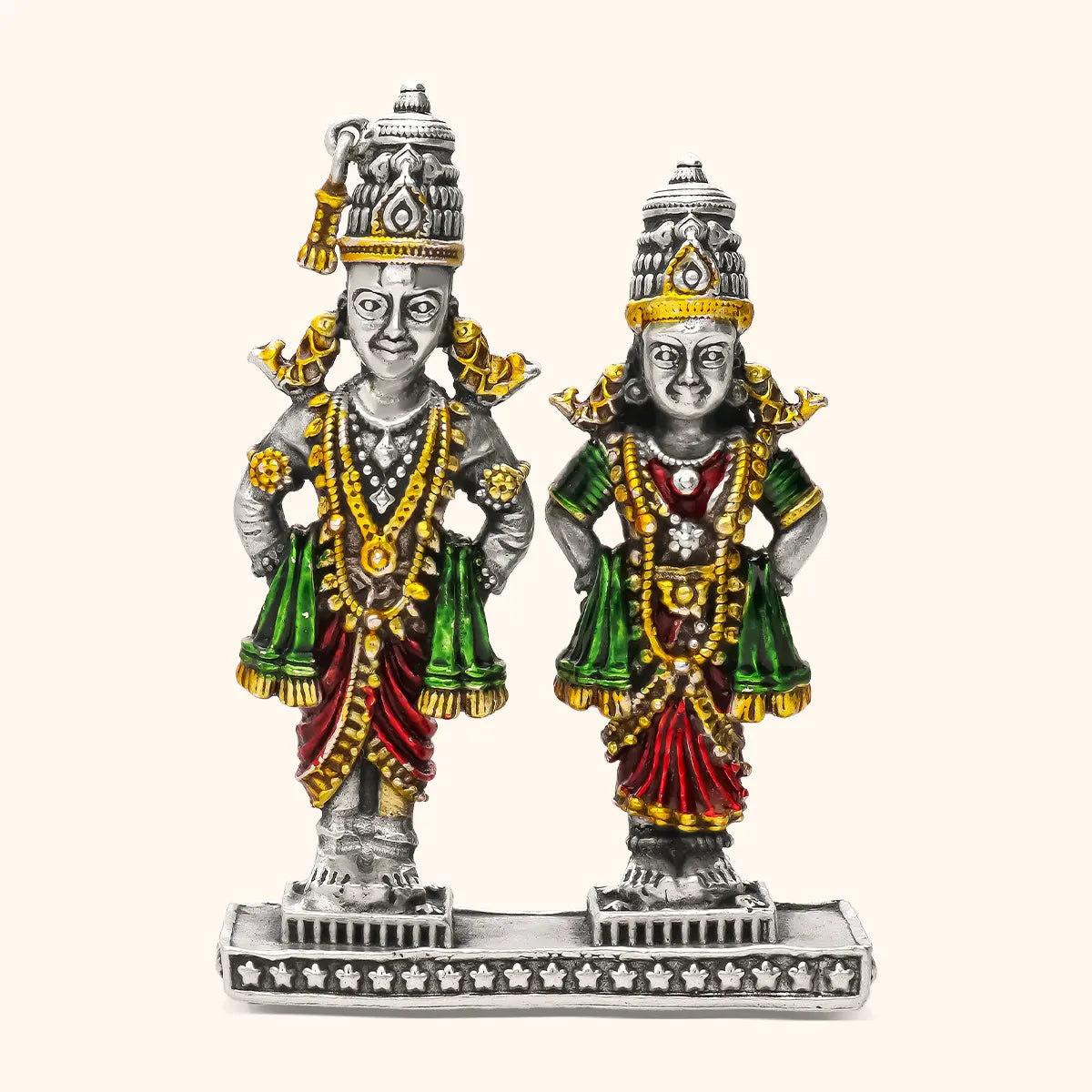 Silver Vitthal Rukmini Idol