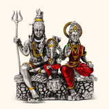 Shiv Parivaar - Antique Silver Idol