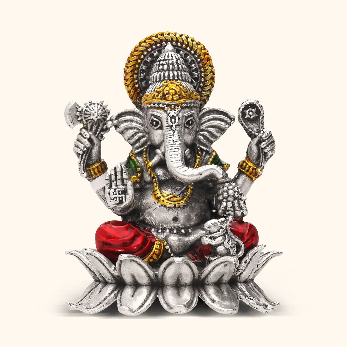 Kamal Ganpati - Antique Silver
