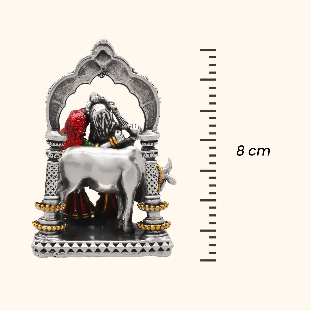 Radha Krishna Silver Murti