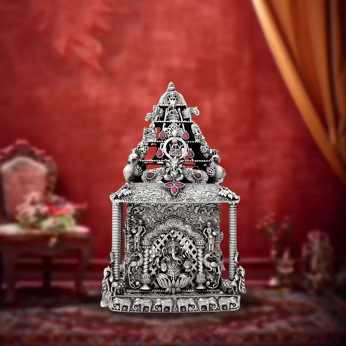 Antique Silver Murti-Ganesha, Laxmi, Sarswati, Balaji