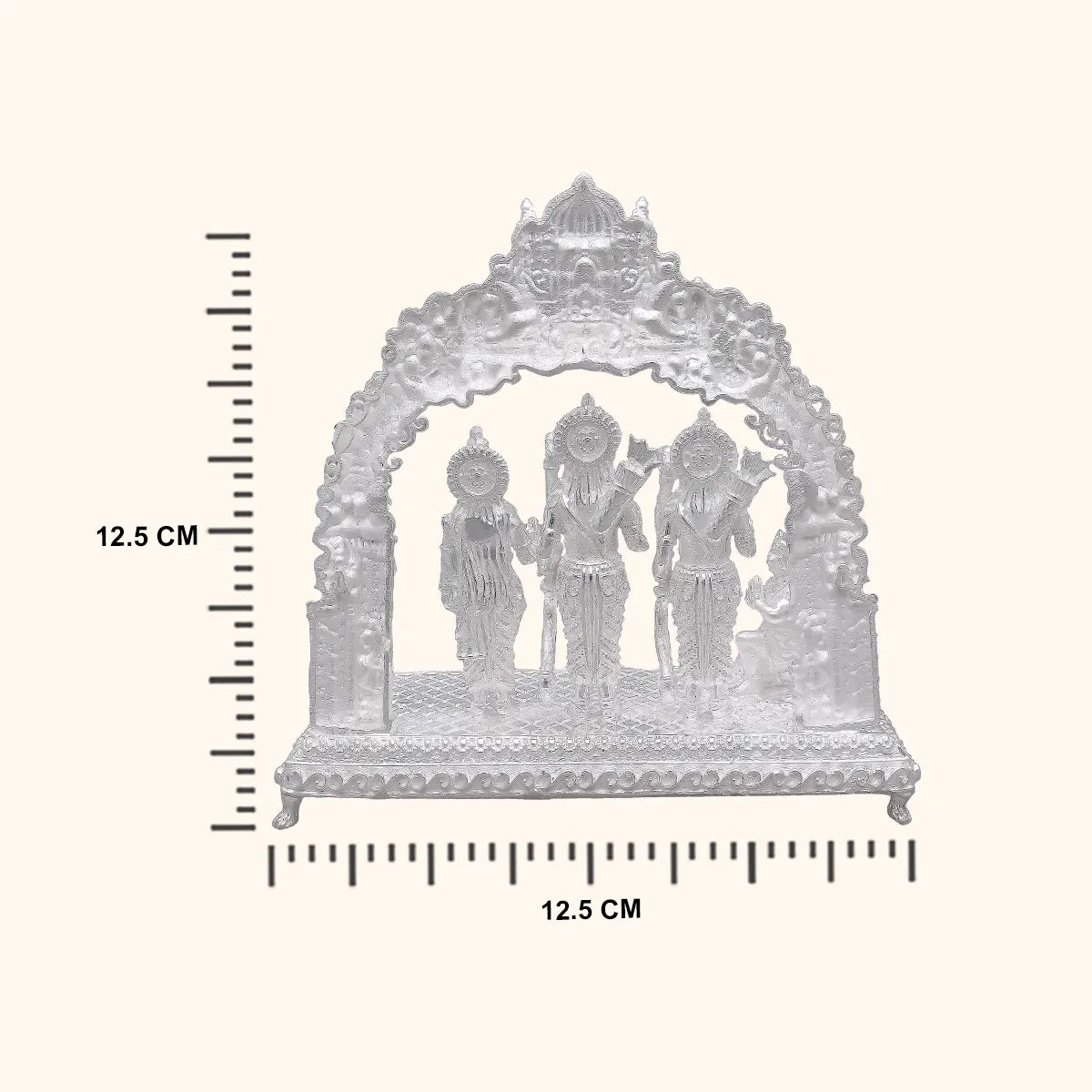 925 Shri Ram Darbar idol silver 506 gms