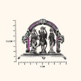 925 Shri Ram Darbar silver M size 125 gms