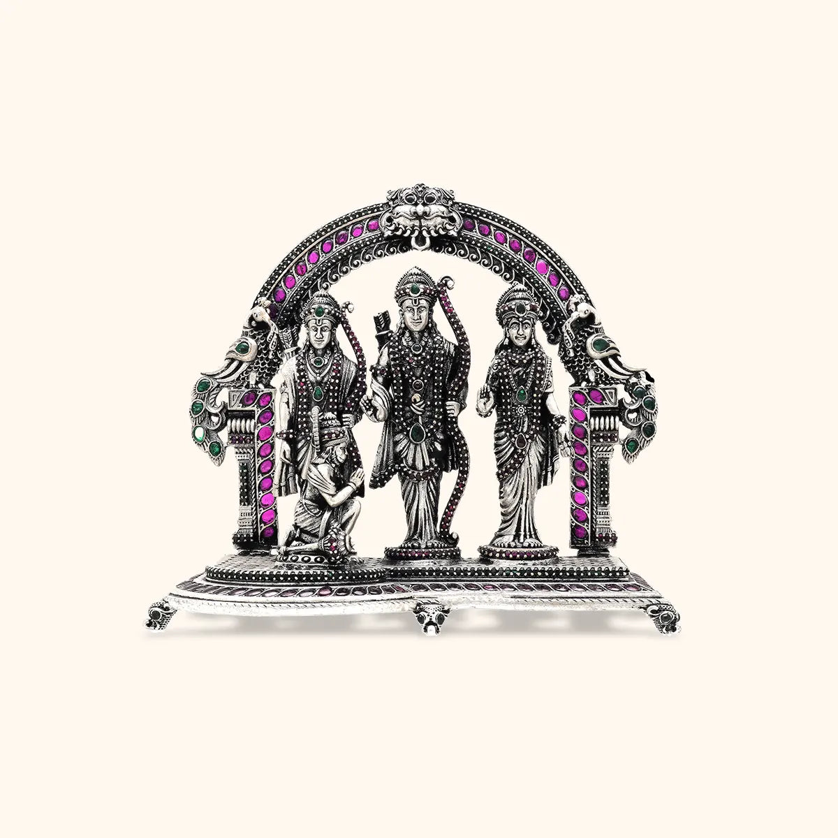 925 Shri Ram Darbar silver M size 125 gms