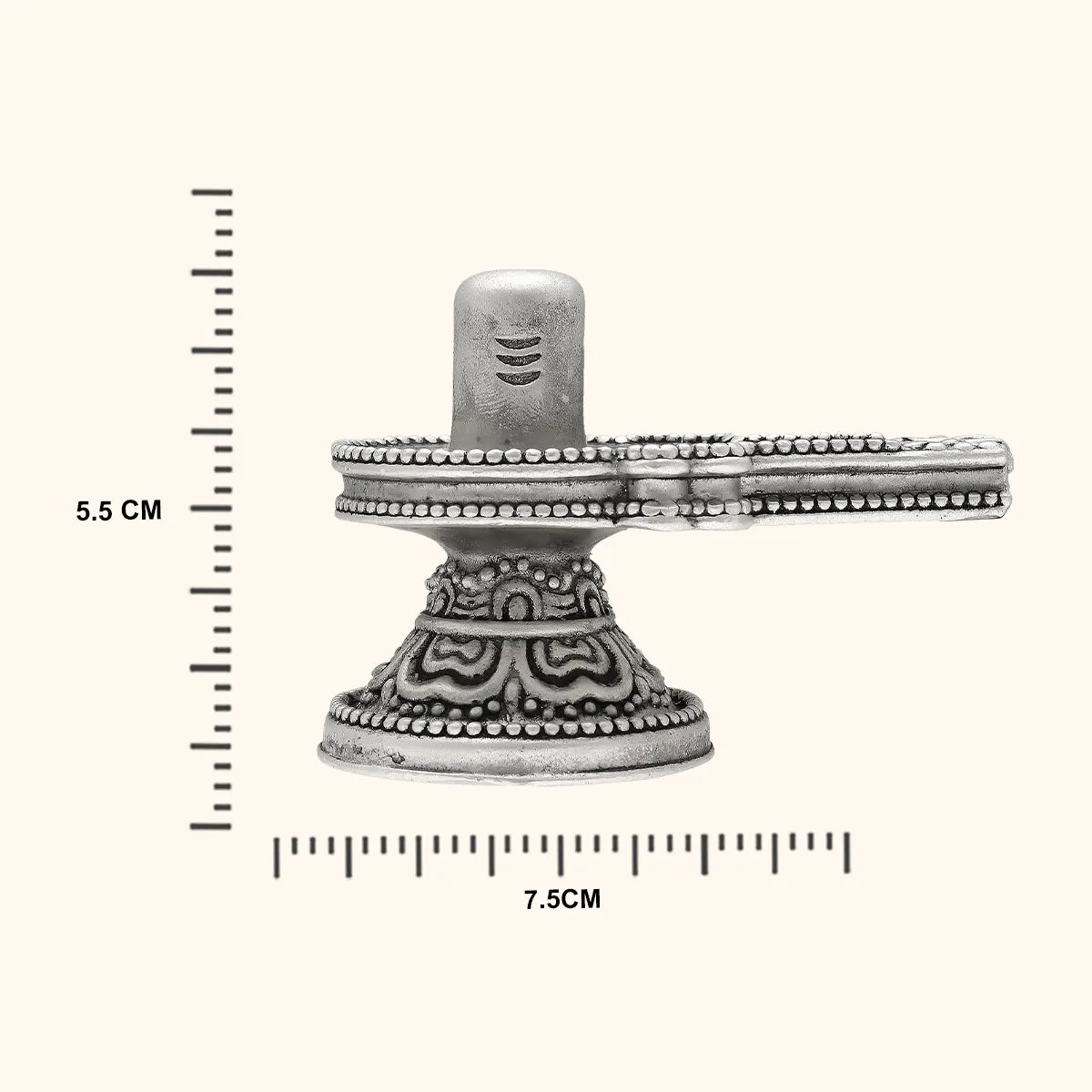 925 Antique Silver Shiv Ling with Rhodium and Lacquer coating for Anti-tarnish.