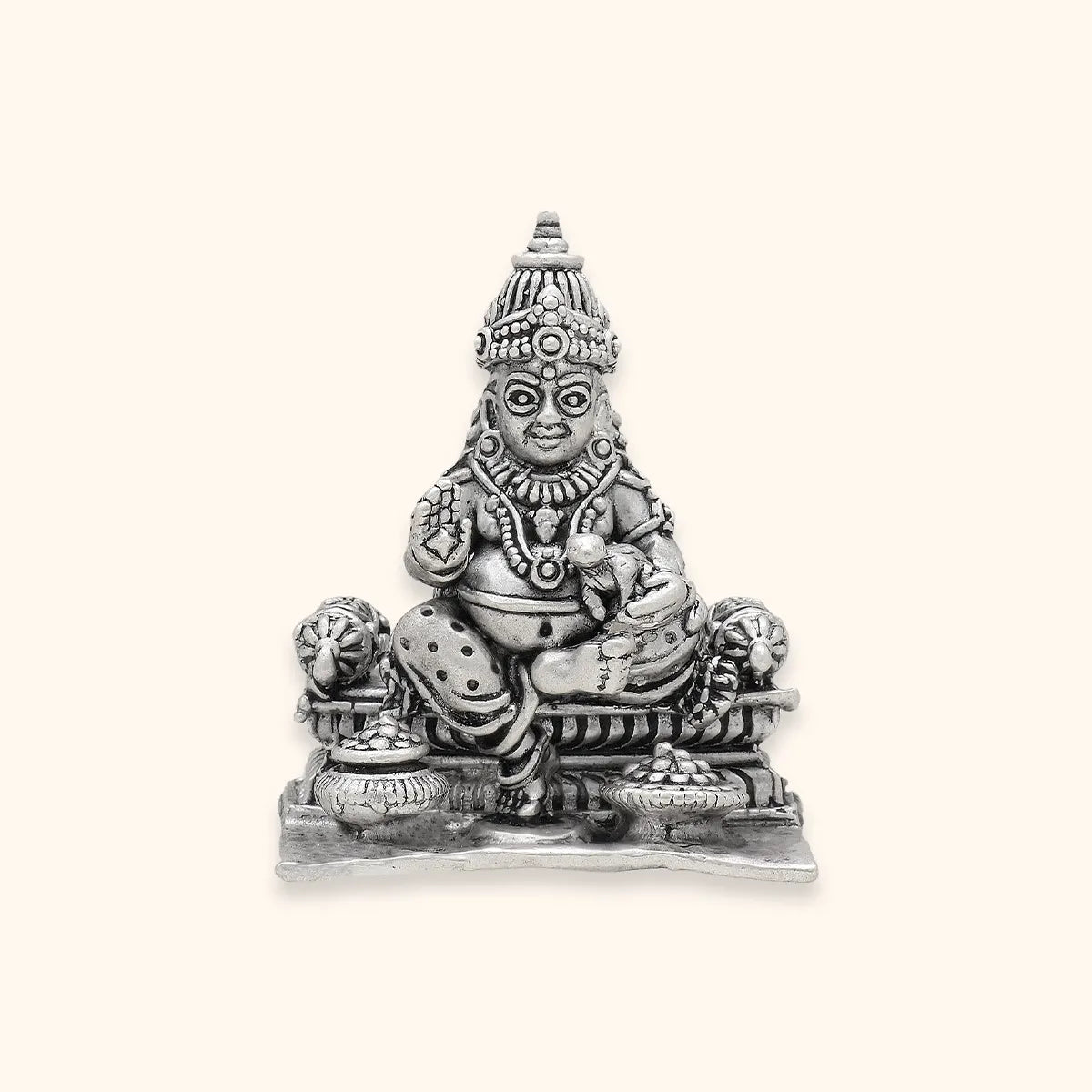 925 Antique Silver Matte Kuber Idol with Rhodium and Lacquer coating for Anti-tarnish.