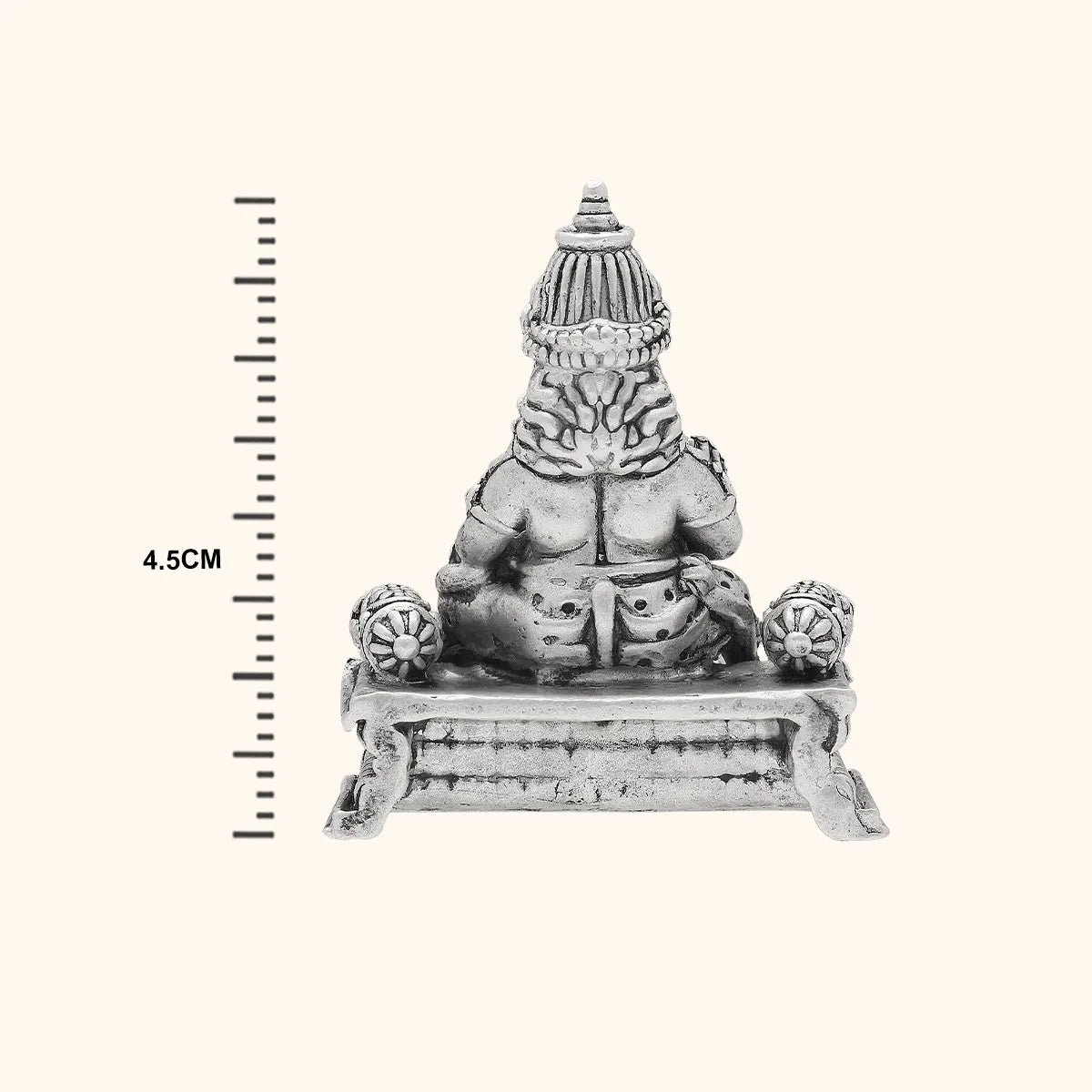 925 Antique Silver Matte Kuber Idol with Rhodium and Lacquer coating for Anti-tarnish.