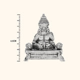 925 Antique Silver Matte Kuber Idol with Rhodium and Lacquer coating for Anti-tarnish.