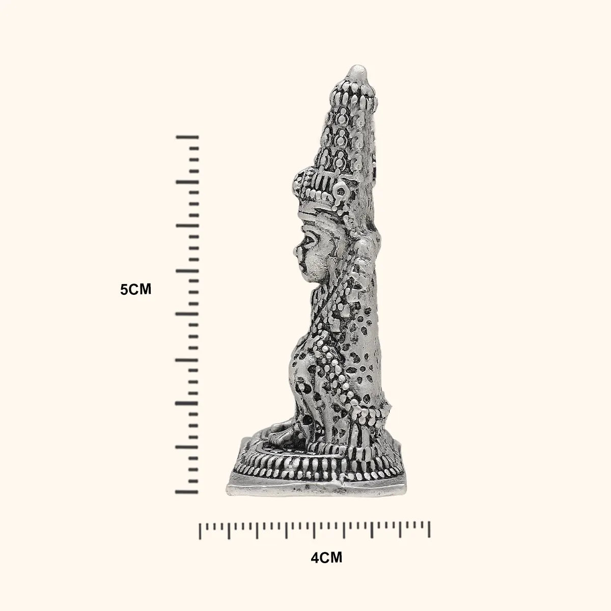 925 Antique Silver Matte Tuljabhavani Idol with Rhodium and Lacquer coating for Anti-tarnish.