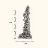 925 Antique Silver Matte Tuljabhavani Idol with Rhodium and Lacquer coating for Anti-tarnish.