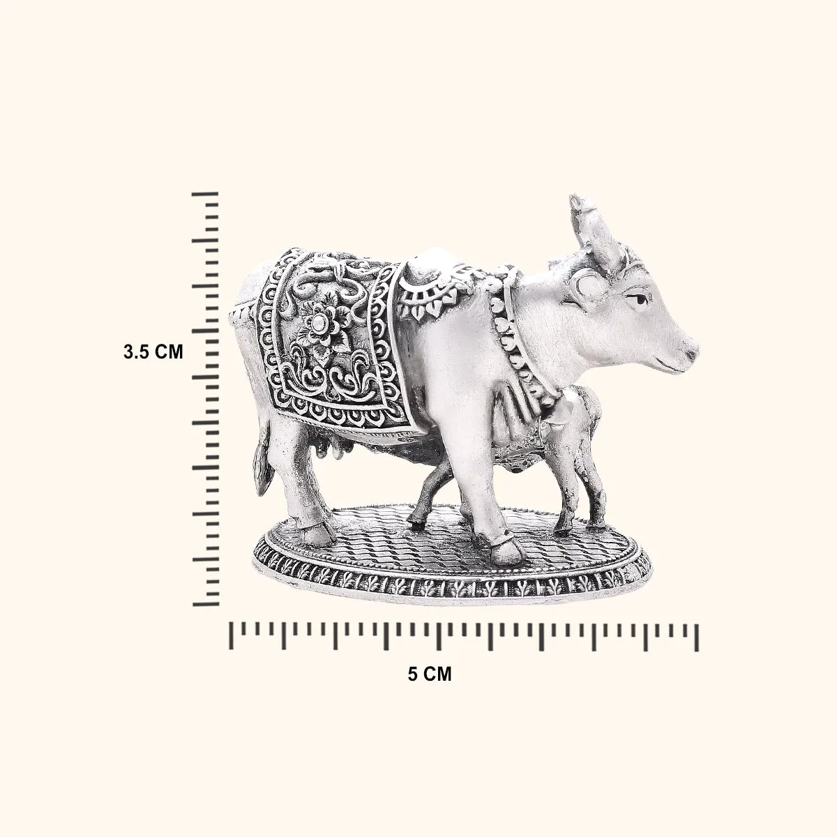925 Silver Antique Cow & Calf