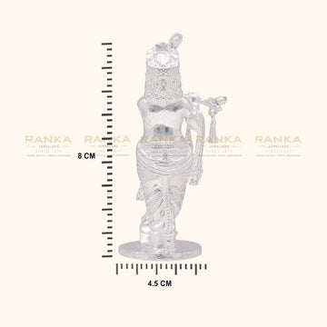 925 Silver Solid Lotus Standing Shri Krishna