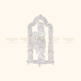 925 Silver Solid Lotus Standing Lord Krishna Idol