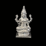 925 Silver Lakshmi Murti for Prosperity and Blessings with Rhodium and Lacquer Coating for Anti-tarnish.