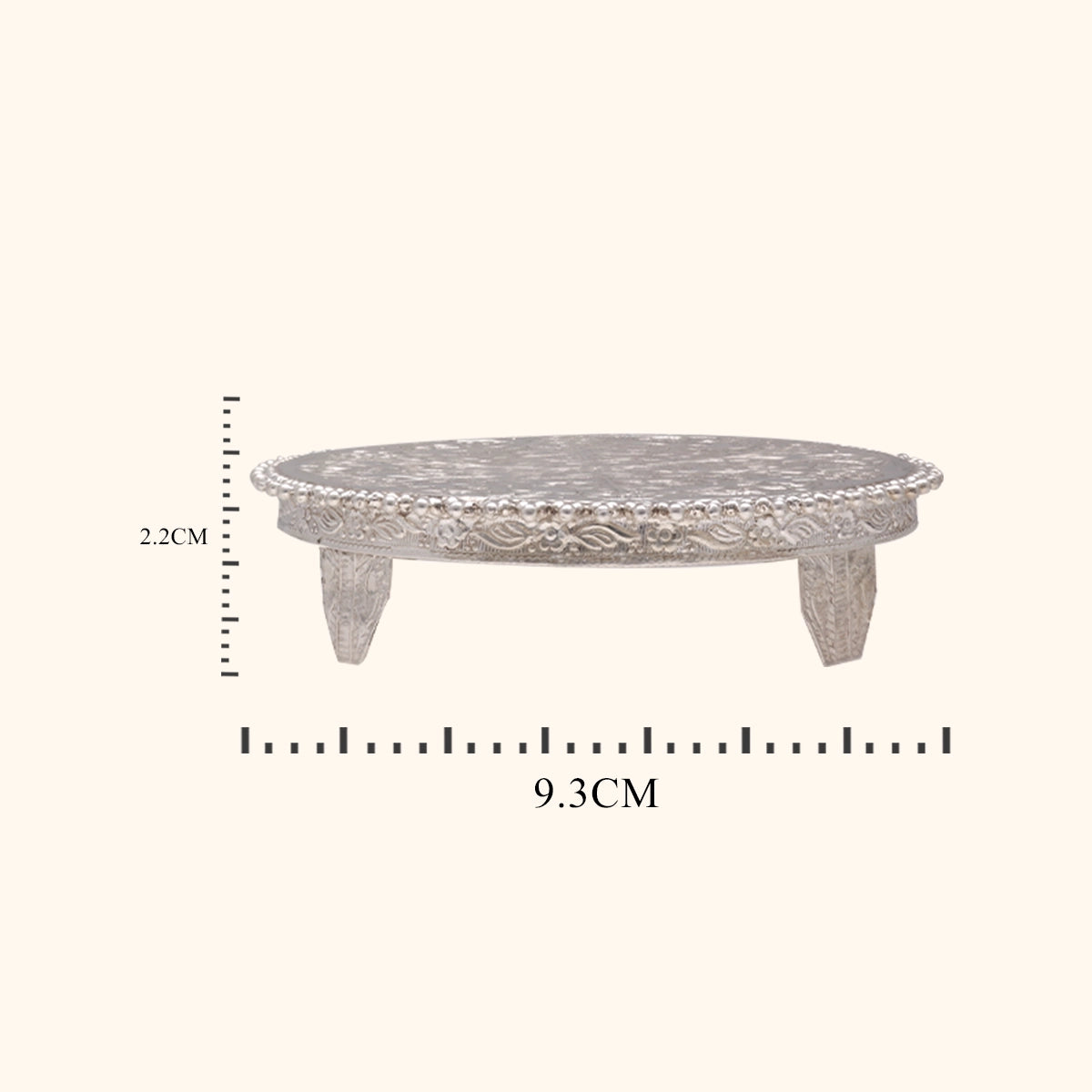 Divine Silver Carved Pooja Paat