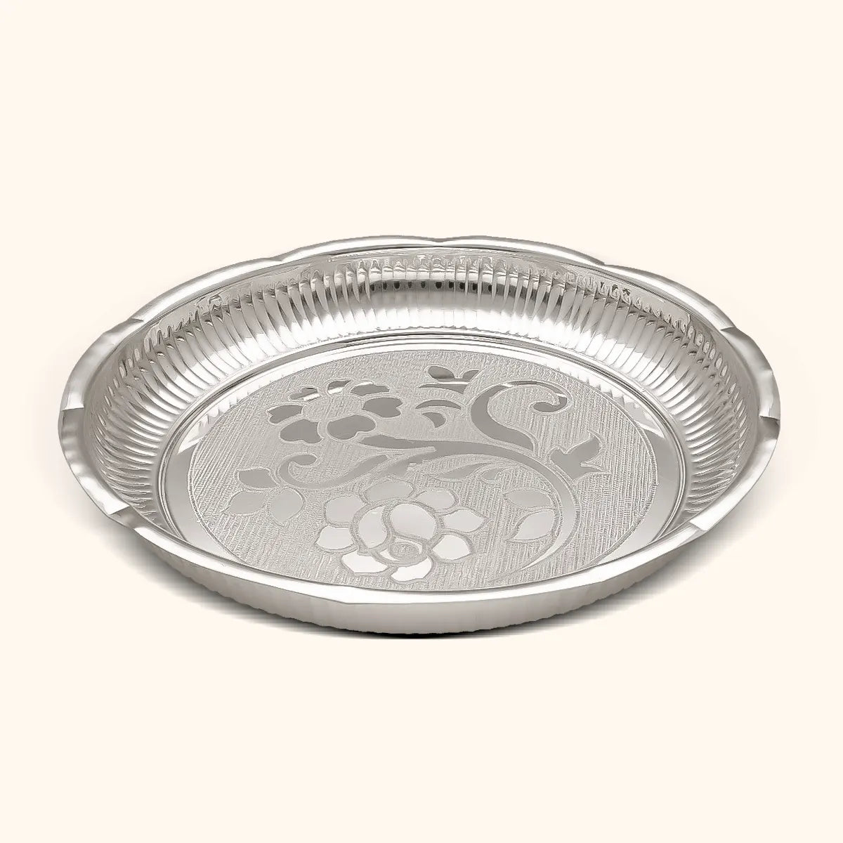 Traditional Silver Thali - Silver Utensils, Articles & Gift Items