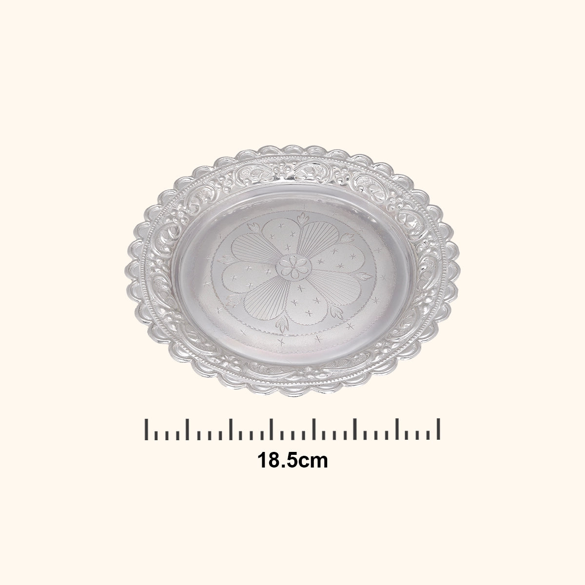 Divine Silver Puja Thali