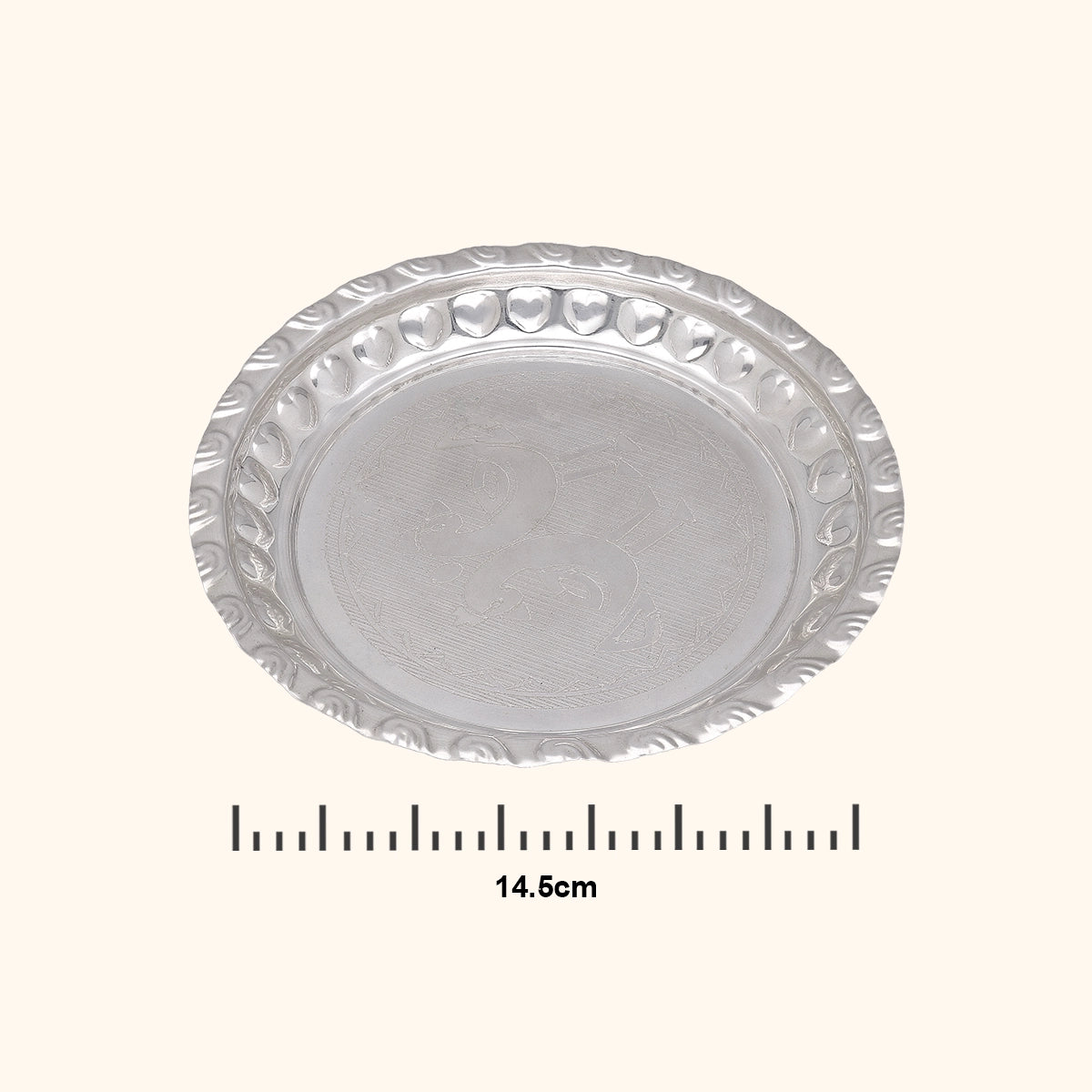 Graceful Silver Puja Thali