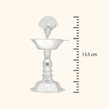 Peacock Inspired Silver Samai - Silver Pooja Items / Silver Puja Samai