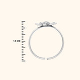 Elegance in Circles 925 Sterling Silver Toe Ring with Rhodium and Lacquer coating for Anti-tarnish.