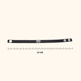 Masculine Black Leather 925 Silver Bracelet Men with Rhodium and Lacquer coating for Anti-tarnish.