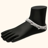 Fancy Design 925 Silver Payal / Anklet with Rhodium and Lacquer coating for Anti-tarnish.