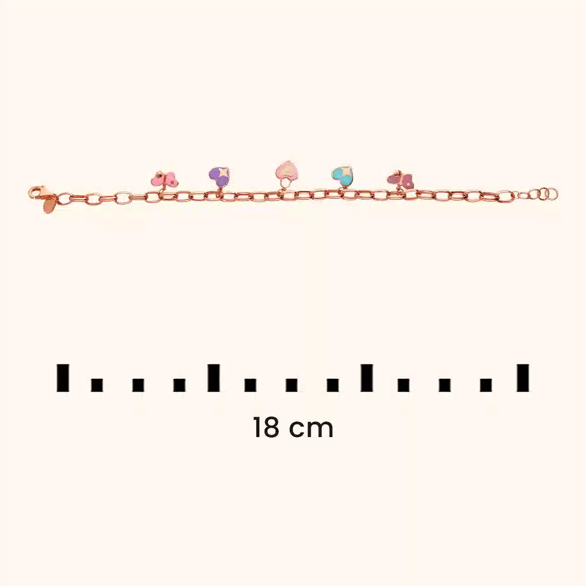 Rose Gold Heart & Butterfly Symphony - Bracelet