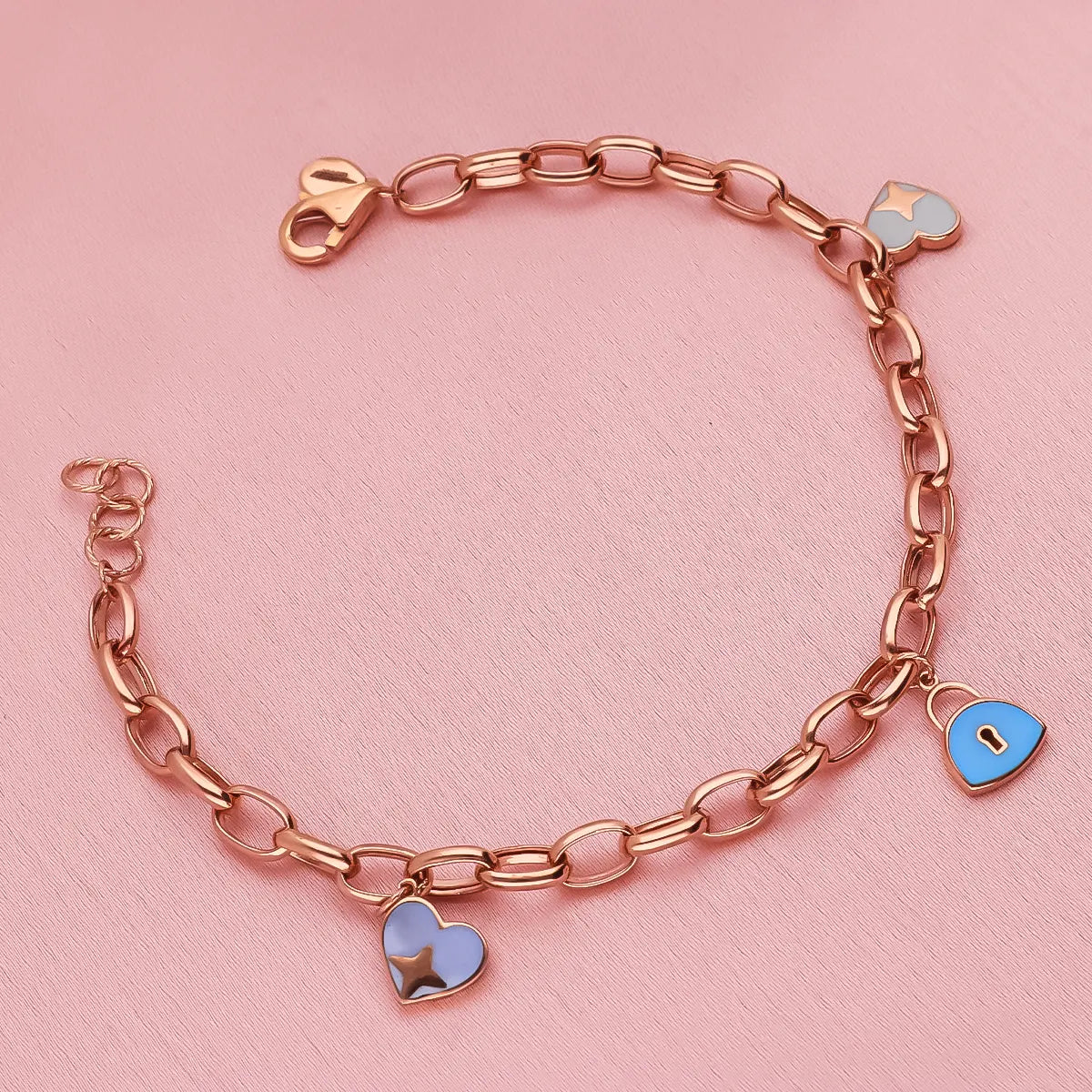Rose Gold Locked In Love - Bracelet