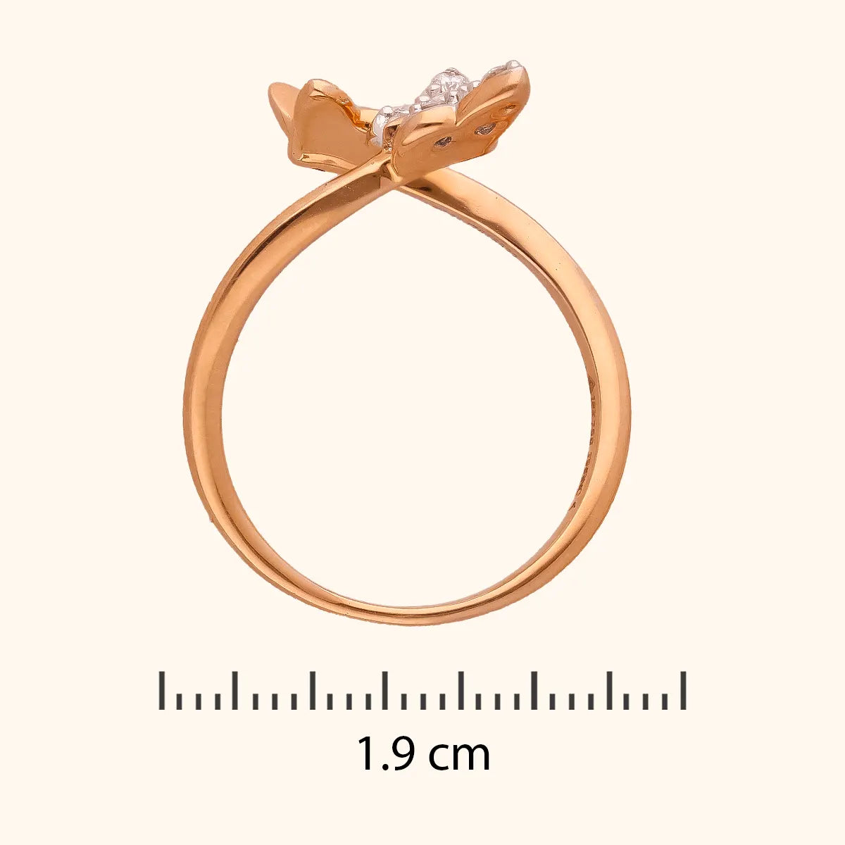 Elegant Diamond Butterfly Ring