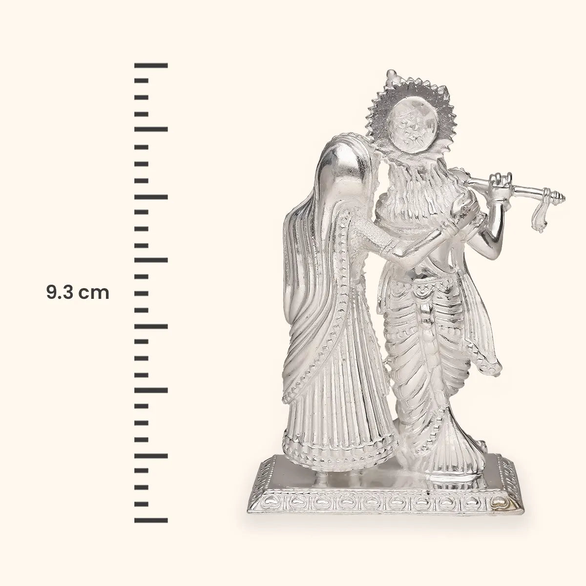 Silver Radha-Krishna Murti